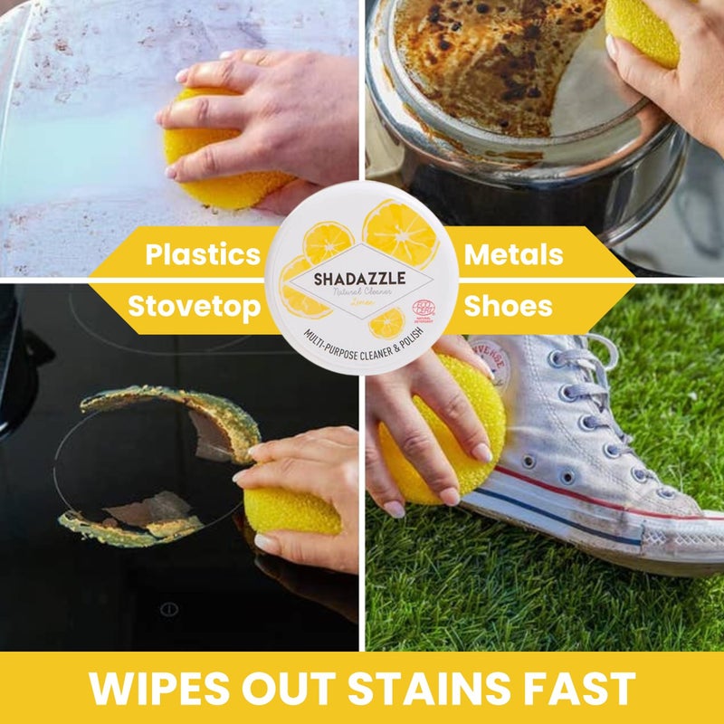 Shadazzle Natural All Purpose Cleaner and Polish - Eco friendly Multi-purpose Cleaning Product (1 Pack, Lemon) - Image 2